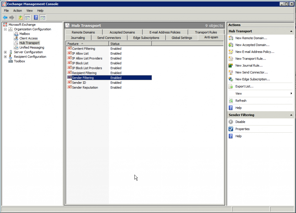 Exchange Management Console « VICOSYS